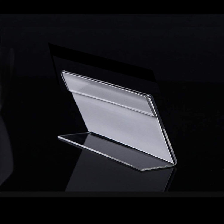 10 PCS Mini Clear Acrylic Sign Display Stand Label Holder, Label Holder