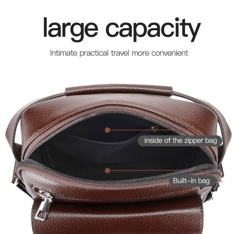 WEIXIER D244 Men Shoulder Bag Large Capacity Business Retro Messenger Bag, D244 Black, D244 Brown