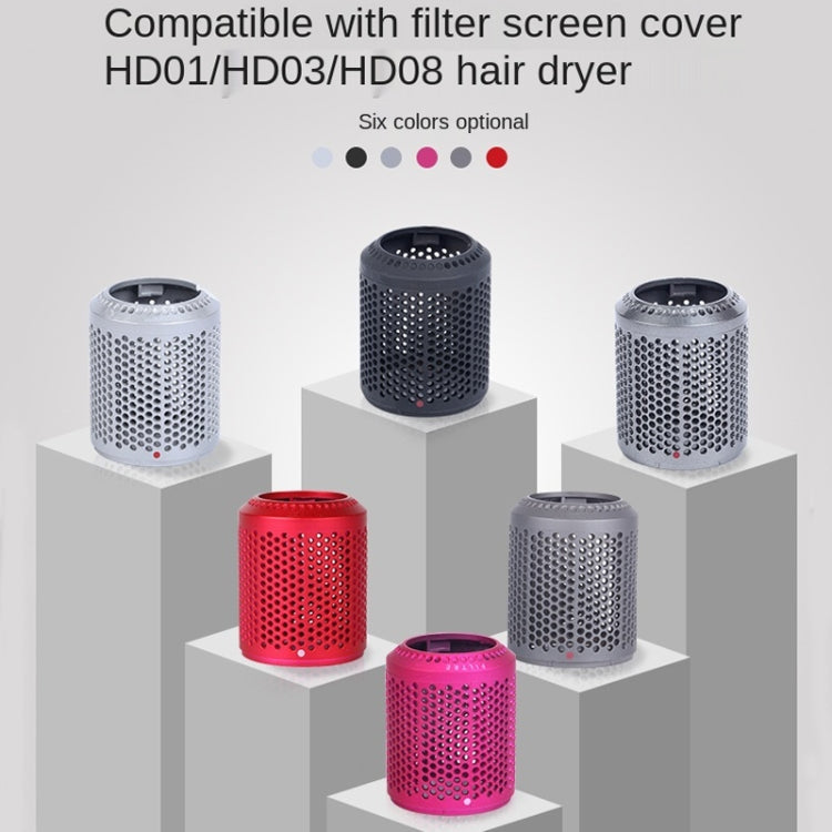 2 PCS Outer Cover Dust Filter for Dyson Hair Dryer HD01/HD03/HD08(Red)