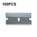 100 PCS A25 Car Film Mobile Phone Screen Auxiliary Tool Single Sided Stainless Steel Blade, 100 PCS