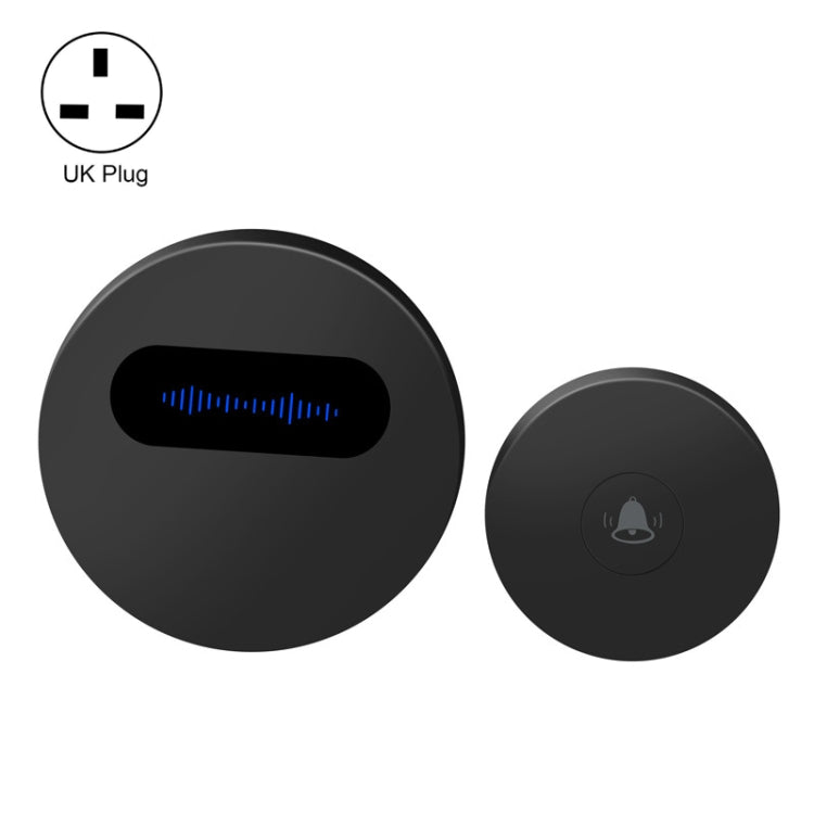 T10-1 1 For 1 Lighting Self-Power Generation Wireless Intelligent Anti -Rainwater Doorbell, T10-1 UK Plug Black, T10-1 EU Plug White, T10-1 EU Plug Black, T10-1 US Plug White, T10-1 US Plug Black, T10-1 UK Plug White