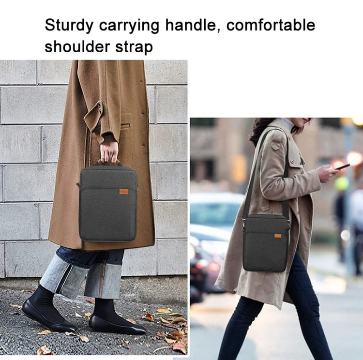 Vertical Laptop Bag Handheld Shoulder Crossbody Bag, Size: 13 Inch(Light Gray)