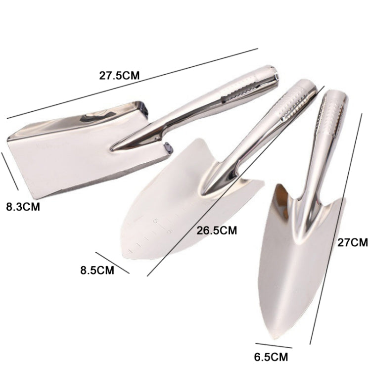 3 PCS/Set Home Gardening Stainless Steel Shovel Set
