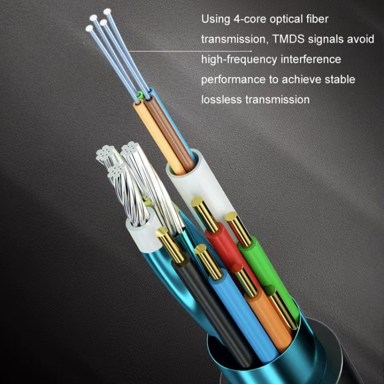 HDMI 2.1 8K 60HZ HD Active Optical Cable Computer Screen Conversion Line, Cable Length: 30m