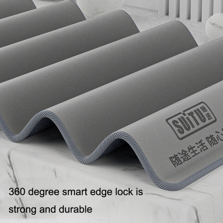 SUITU ST-9000 2pcs Double Suede Car Cleaning Towel Dry Washing Cloth, Size: 30x40cm