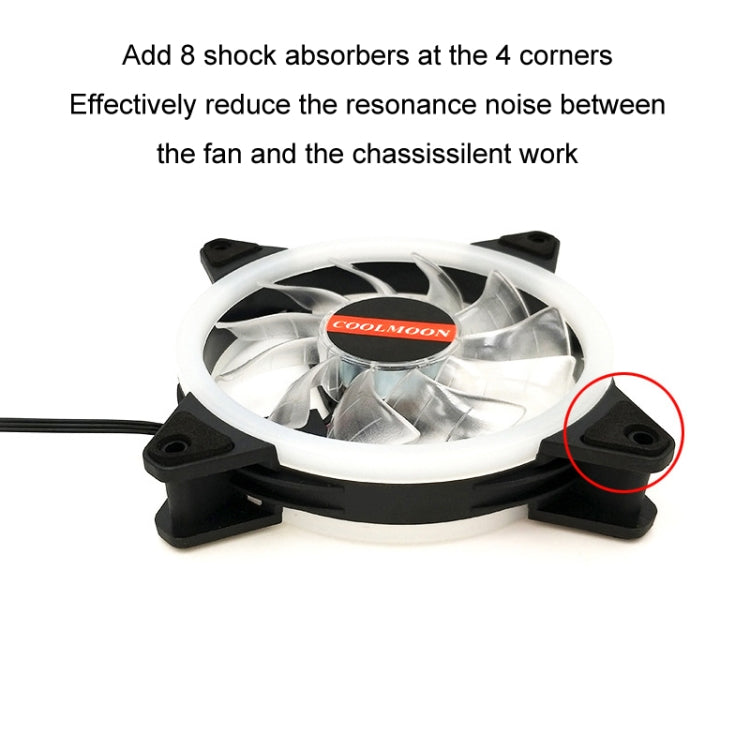 COOLMOON 12cm Dual Aperture Computer Mainframe Chassis Dual Interface Fan