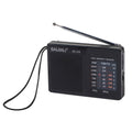 BAIJIALI BJL228 Retro Portable Two Band FM AM Radio Built-in Speaker(Black)