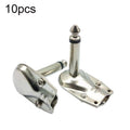 10pcs 6.35mm Right Angle Guitar Plug Audio Microphone Amplifier Connector, Mono, Binaural