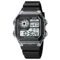 SKMEI 1998 Transparent Shell Ice Sensor Outdoor Sports Waterproof Multi-function Watch, 1998 White, 1998 Black