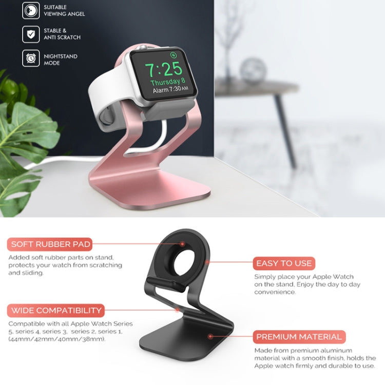 AhaStyle ST03 For Apple Watch Series Aluminum Alloy Stand Base(Black)