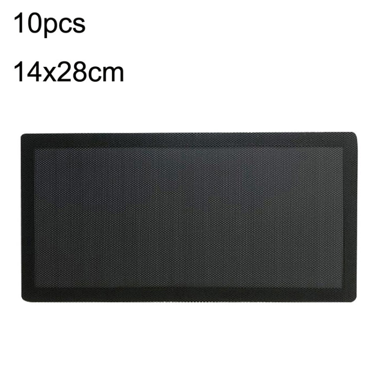 PVC Cooling Fan Dust Net Desktop Computer Industrial Fan Filter Cover, 10pcs 12cm With Magnetic Suction, 10pcs 14cm With Magnetic Suction, 10pcs 12x24cm With Magnetic Suction, 10pcs 14x28cm With Magnetic Suction Ordinary Version                        ...