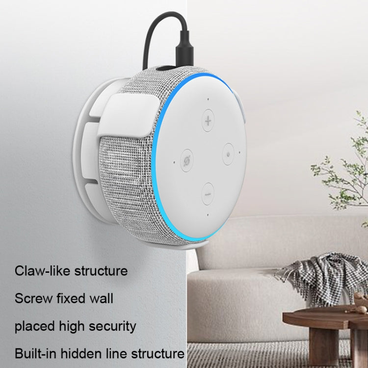 For Amazon Echo Dot 3 AhaStyle PT62 Wall Bracket Smart Speaker Bracket White