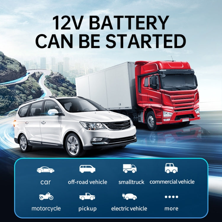 YX1920SH Vehicle Emergency Start Power Supply Air Pump All-in-one Machine, 8000mAh, 8000mAh+EVA Bag
