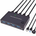 KC-KVM201A 2 In 1 Out 4K 60HZ HDMI KVM Switching USB3.0 Shared Computer Shaped Printer U Disk, KC-KVM201A