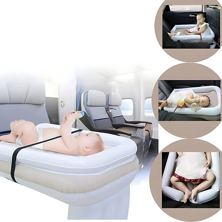 Outdoor Travel Baby Inflatable Bed Children Car Rear Folding Bed Aircraft Inflatable Mattress, Color: Gray? Belt