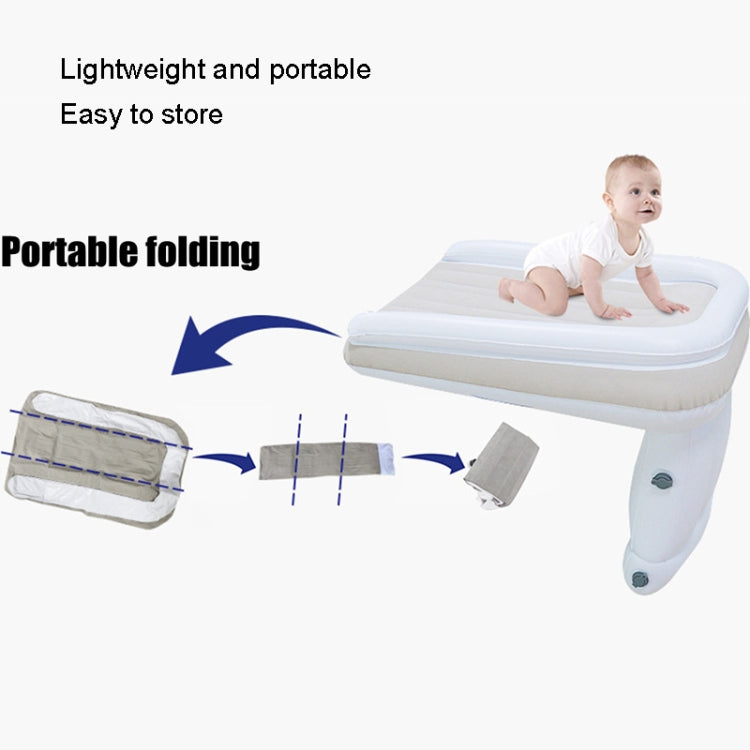Outdoor Travel Baby Inflatable Bed Children Car Rear Folding Bed Aircraft Inflatable Mattress, Color: Gray???