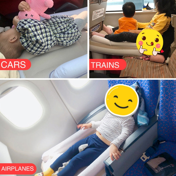 Outdoor Travel Baby Inflatable Bed Children Car Rear Folding Bed Aircraft Inflatable Mattress, Color: Gray???