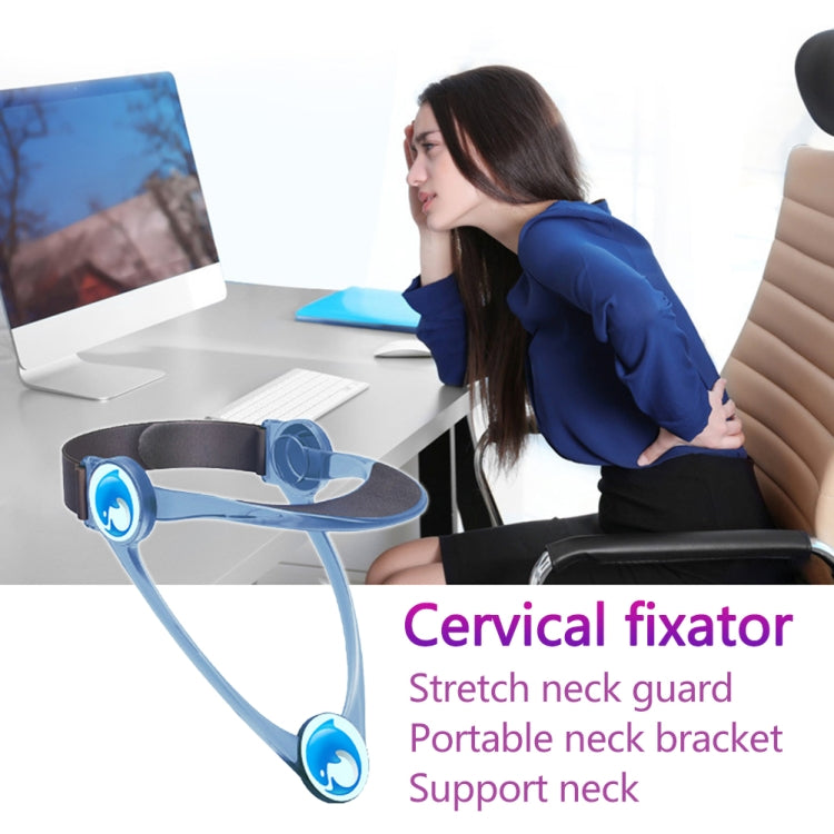 Adult Adjustable Neck Brace Household Cervical Spine Correction Protector(Transparent)