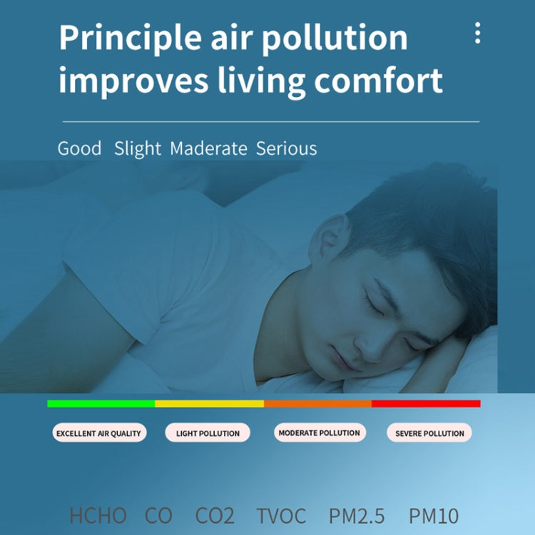 PM2.5/PM10 Air Quality Detector Indoor Air Quality Monitor(White)