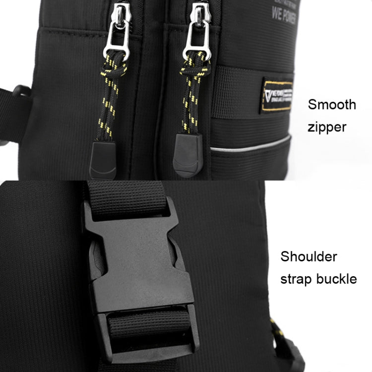 WEPOWER Men Chest Bag Outdoor Shoulder Messengers Bag With USB Charging Port Sports Small Bag(Royal Blue)