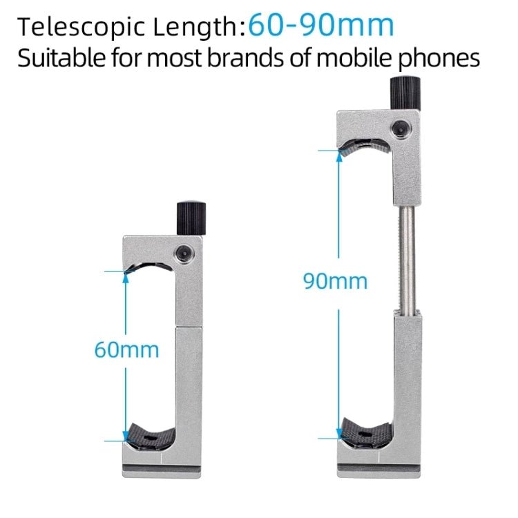 XILETU XJ-8 Aluminum Alloy Camera Head Tripod Mobile Phone Clip