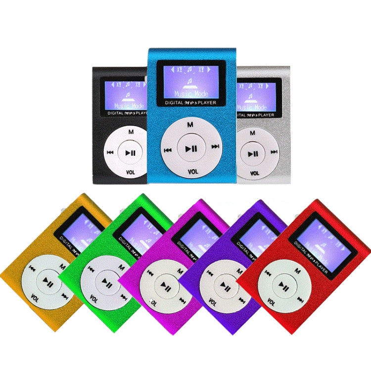 Mini Lavalier Metal MP3 Music Player with Screen, Without Memory Card