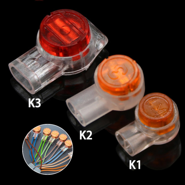 K1 100pcs /Pack Network Cable Telephone Line Connector Moisture-Proof Waterproof Wiring Terminals