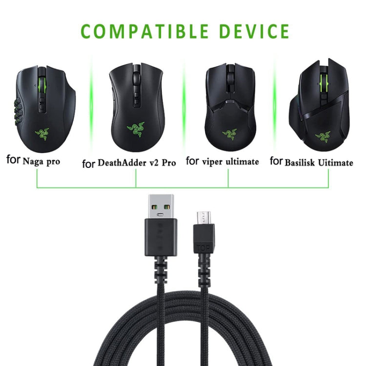 For Razer / Naga Viper Pro / Viper V2 Professional Wireless Mouse Charging Cable(White)