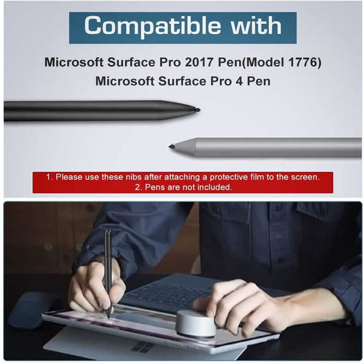 For Microsoft Surface Pro 4/5/6/7/Book /Pro X Stylus Replacement Nib Refill 2H+HB+H Kit, 2H+HB+H Kit