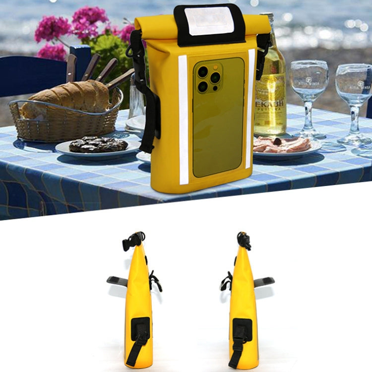 Swimming Touch Screen Mobile Phone Waterproof Bag Bicycle Waterproof Front Beam Bag(Blue)