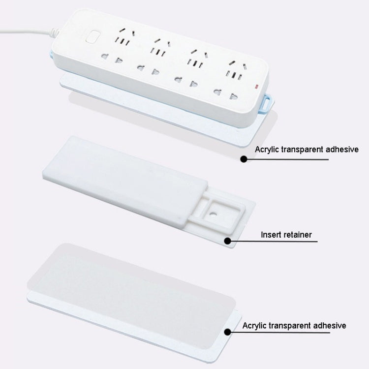 Non-Marking Self-Adhesive Plug Holder No Hole Wall Mounted Cable Organizer For Home Use