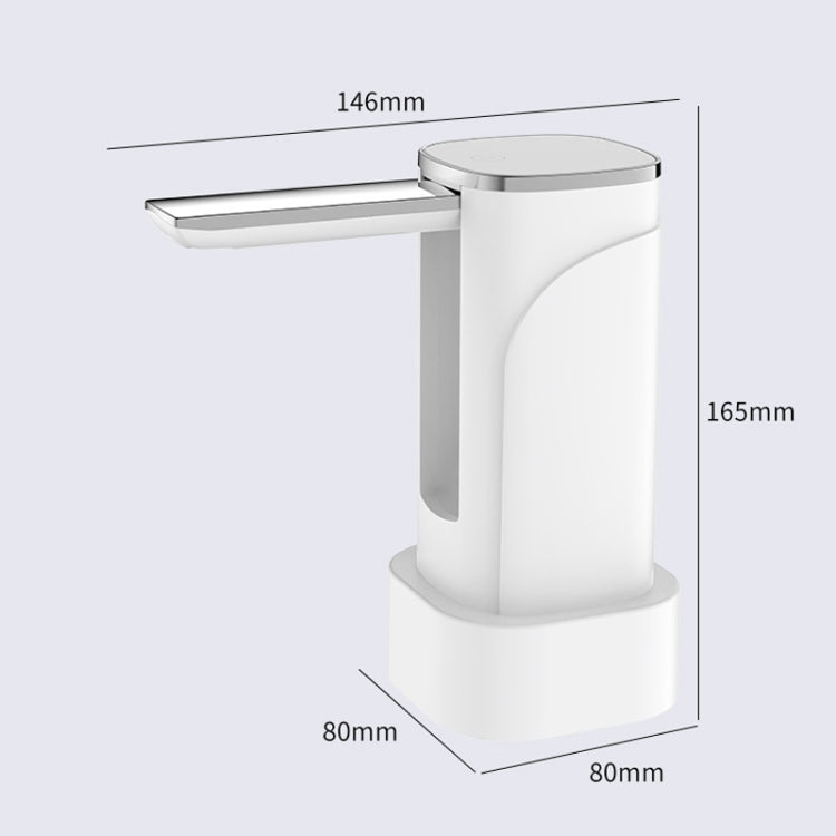Digital Display Foldable Water Bottle Pump Electric Water Dispenser(White)