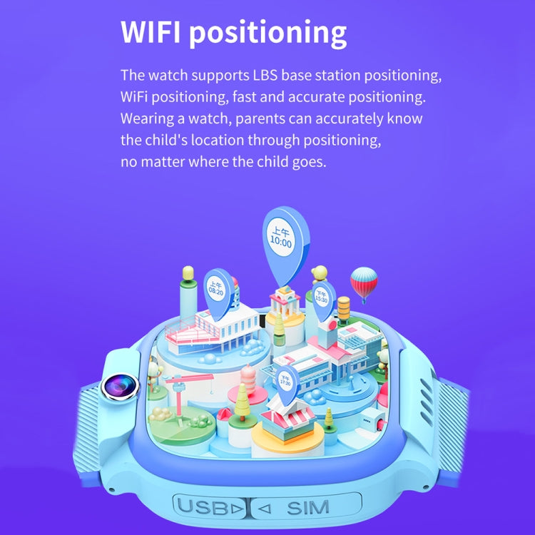 Y36 1.44-inch 4G Video Call Waterproof Smart Children Phone Watch with SOS Function(Blue)
