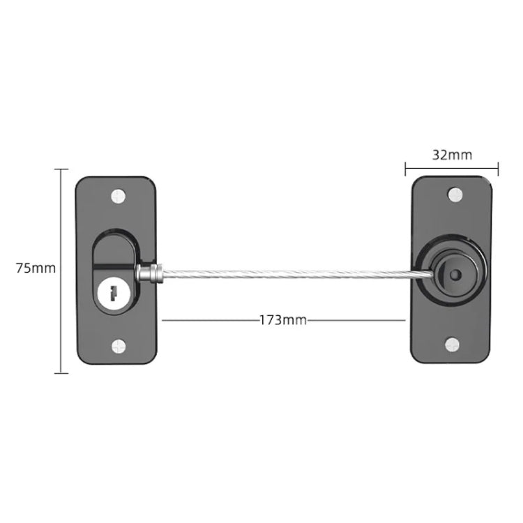 Multifunctional Children Window Safety Lock With Key Refrigerator Cabinet Lock Dual Purpose Limator(White)