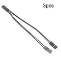3pcs DuPont Terminal Wire DuPont 2.54 Connection Cable 2Pin 1 To 2 Wire One Female To Two Males, 10cm