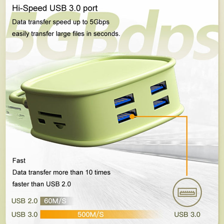BS10H 10 In 1 Type-C Docking Station Multifunction USB Hub 100Gb Ethernet Port(Pink)