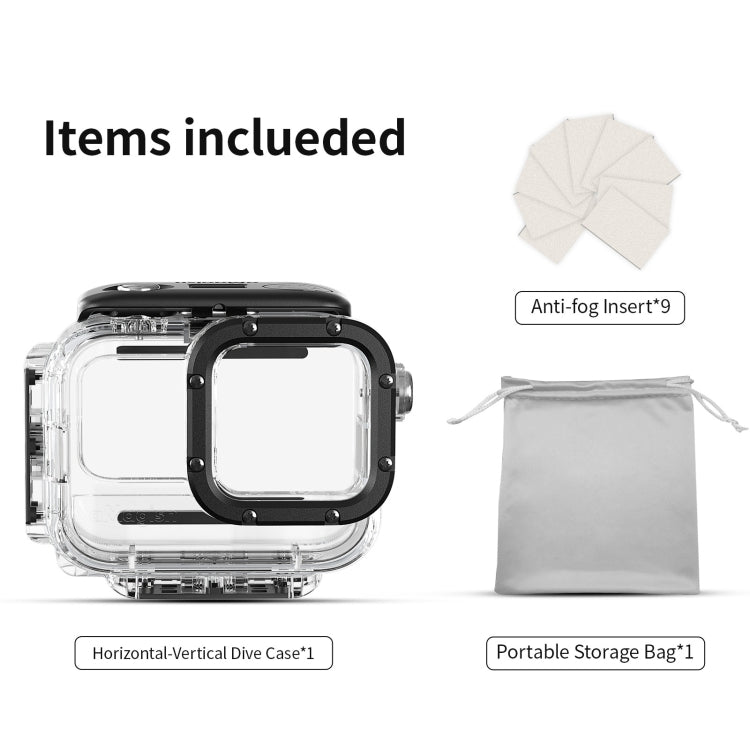 aMagisn Horizontal and Vertical Shooting Dive Shell 60m Waterproof Shell Accessories, For Insta360 Ace