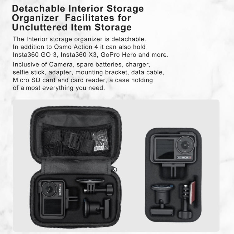 For DJI Osmo Action 4 / 3 aMagisn Small Organizer Bag Sports Camera Protective Accessories, For DJI Osmo Action 4 / 3