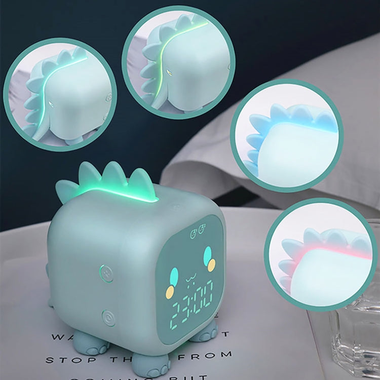 Dinosaur Kids Alarm Clock Electronic Clock Multifunctional Chime Small Alarm Clock(Pink)