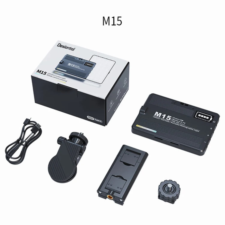 Rechargeable Pocket Light Mini Photography Light LED Outdoor Shooting Supplementary Light, Desiontal M15 3 Color Temperature, Desiontal M16 RGB