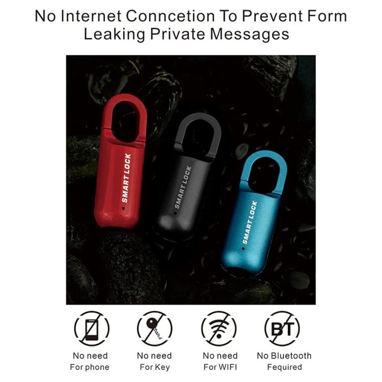 Smart USB Charging Bag Fingerprint Padlock Furniture Backpack Lock
