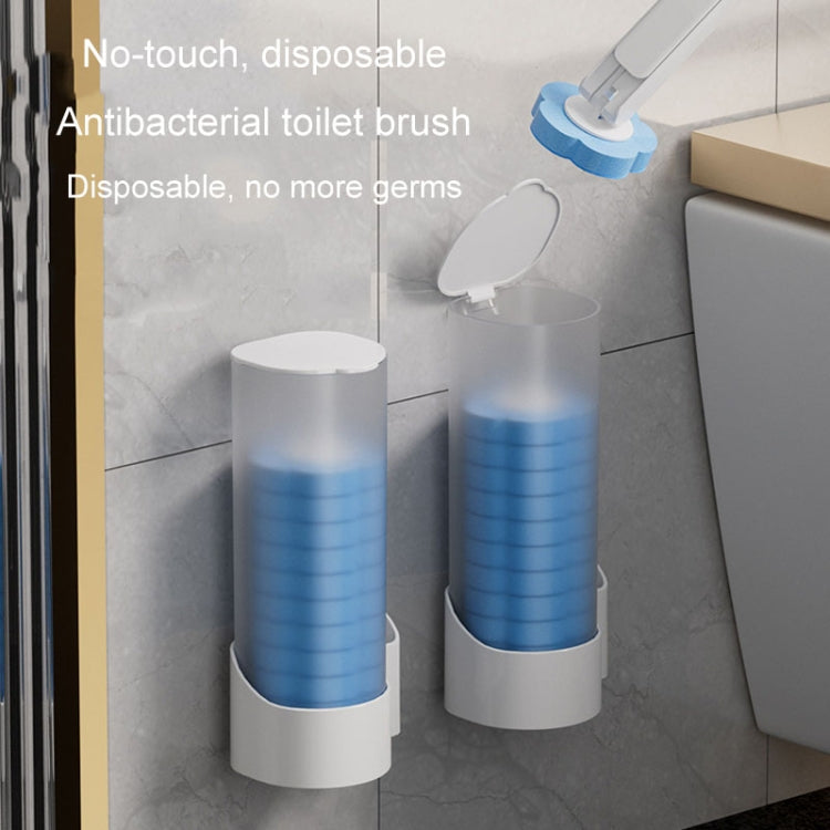 Effortless Lavender Clean: 6-Piece Disposable Toilet Brush Set with Lemon Scented Brush Heads for Refreshing Toilet