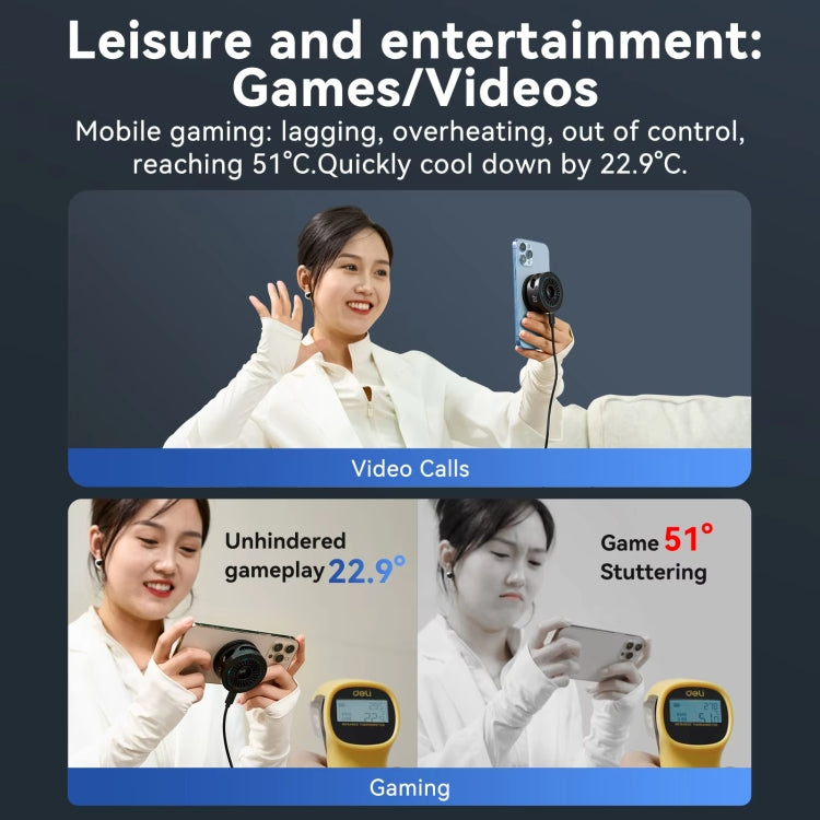 TELESIN Magnetic Phone Cooler Radiator For Live Streaming, With Wireless Charging, Without Wireless Charging