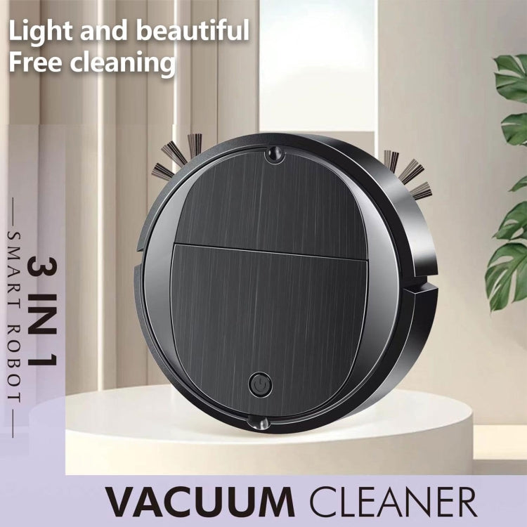Intelligent Sweeper Robot Home Automatic 3 In 1 Integrated Cleaning Machine Vacuum Cleaner, Battery White, Battery Black, Rechargeable White, Rechargeable Black