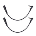 2pcs DC 5.5 x 2.1mm Straight To Bend Adapter Cable Male To Female Power Cord Extension Cord, B1-2