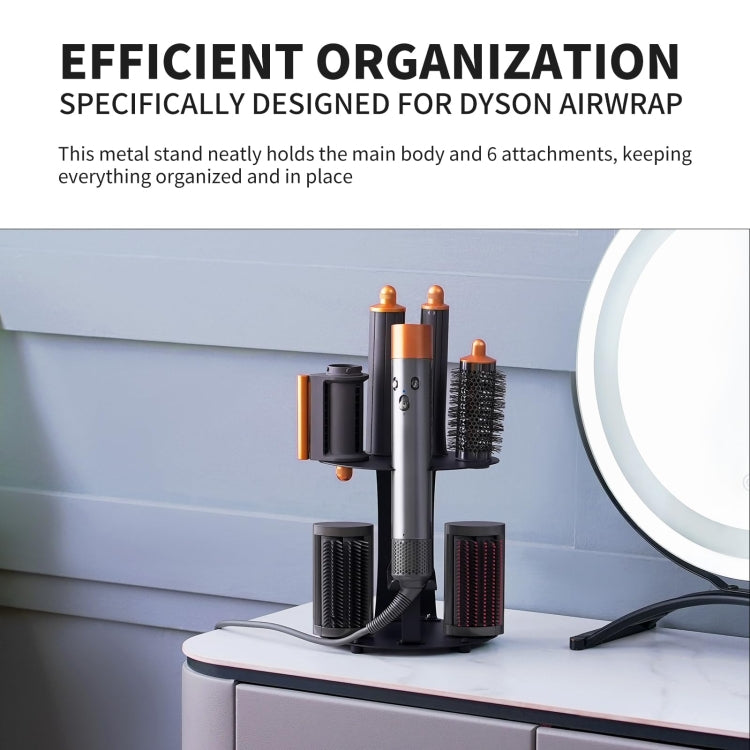 For Dyson Airwrap Curling Iron Desktop Storage Rack Wall-mounted Carbon Steel Bracket