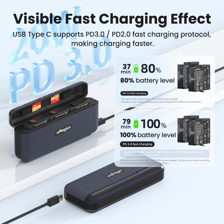 For Insta360 Ace Pro 2 Battery aMagisn Fast Charging Box Charger Storage Compartment, aMagisn