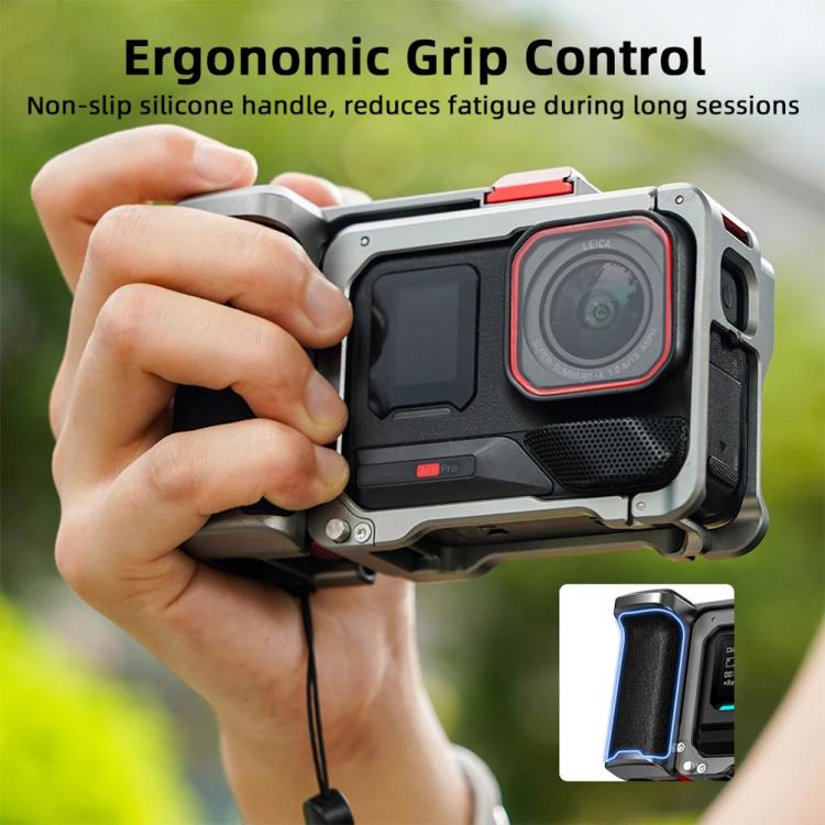 For Insta360 Ace Pro 2 / Ace Pro Flymile Xplorer Grip Kit Street Photography Handle Metal Cage Case