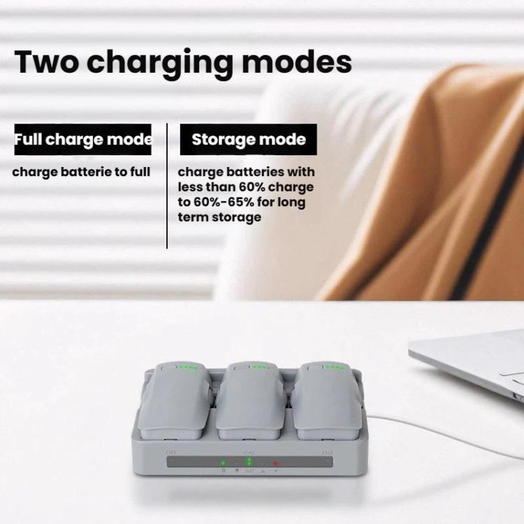 For DJI Neo 2 YX Triple Battery Charger Hub with PD 65W Fast Charging 3-Channel Power Management