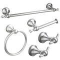 5-in-1 Bathroom Set Aluminum Towel Bar, Towel Ring, Toilet Paper Holder, Robe Hook, Modern Wall-Mounted Hardware Suite